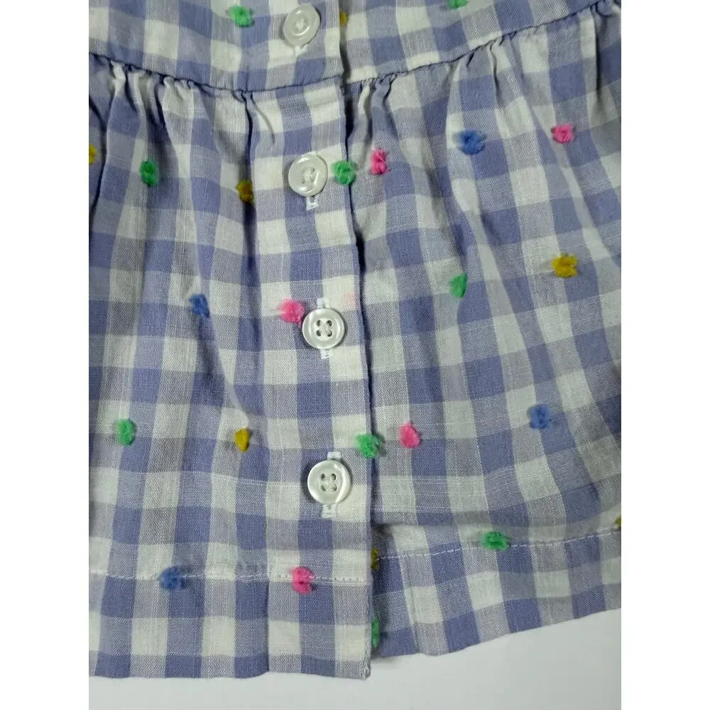 Baby Gap Gingham Embroidered Top Bloomers & Headband Set 3-6 Months